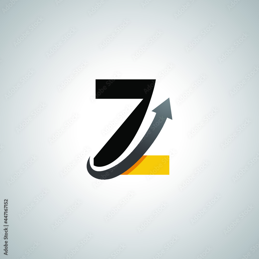 Arrow letter Z logo design, creative letter mark suitable for company brand identity, business chart/graph logo template swoosh logo, black and yellow concept. Arrow letter Z logo design, creative letter mark suitable for company brand identity, business chart/graph logo template swoosh logo, black and yellow concept.