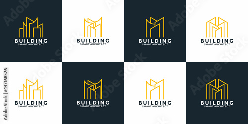 bundle set real estate logo design template for your business real estate mortgage architect etc