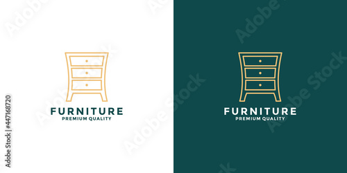 buffet furniture logo design inspiration for your business property real estate , interior etc