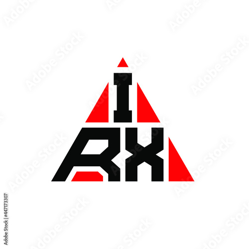 IRX triangle letter logo design with triangle shape. IRX triangle logo design monogram. IRX triangle vector logo template with red color. IRX triangular logo Simple, Elegant, and Luxurious Logo. IRX © mamun25g