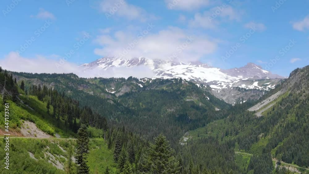 Time lapse video of clouds moving around the peak of Mount Rainier Time lapse video of clouds moving around the peak of Mount Rainier