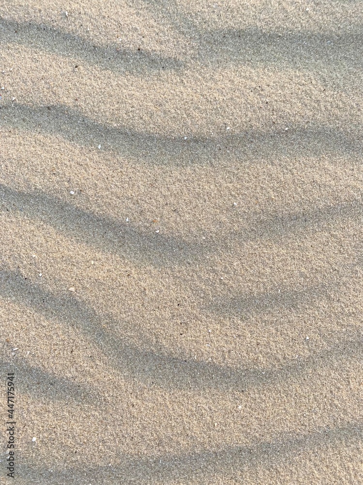 Sand with streaks left by the wind. Background in the form of light sand from the seashore or ocean. Sand with streaks left by the wind. Background in the form of light sand from the seashore or ocean.