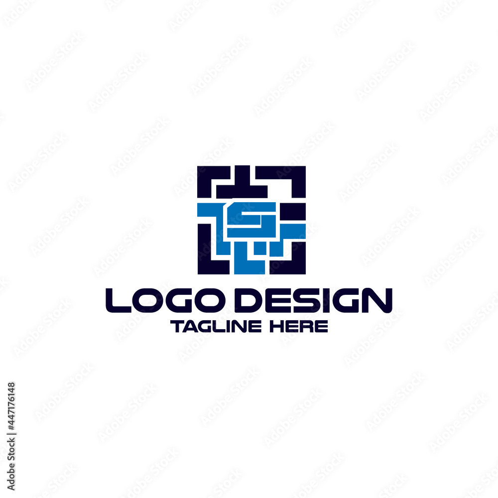 Initial Letter S with Maze Labyrinth Shape Puzzle Logo design Initial Letter S with Maze Labyrinth Shape Puzzle Logo design