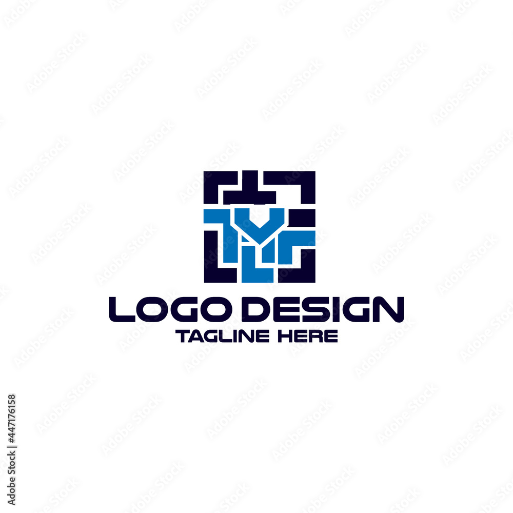 Initial Y Letter Tech Logo Design Vector Graphic Initial Y Letter Tech Logo Design Vector Graphic