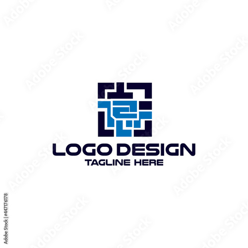 maze logo design letter z vector template