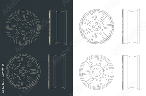 Alloy wheels blueprints