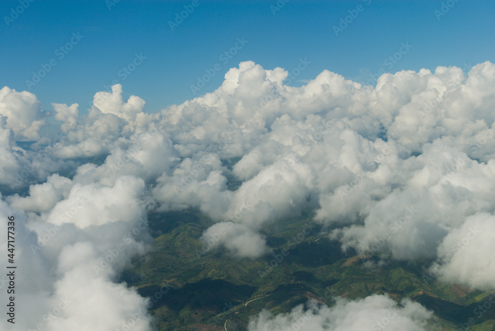 Aerial view of clouds in summer Aerial view of clouds in summer
