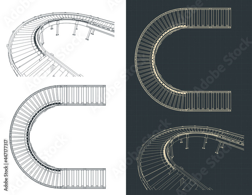 Conveyor roller line blueprints