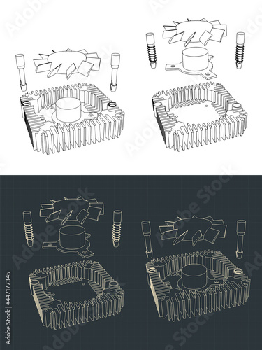 Disassembled Heatsink with Fan