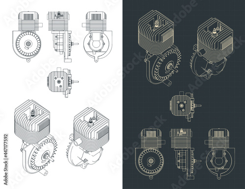 Two stroke engine Blueprints