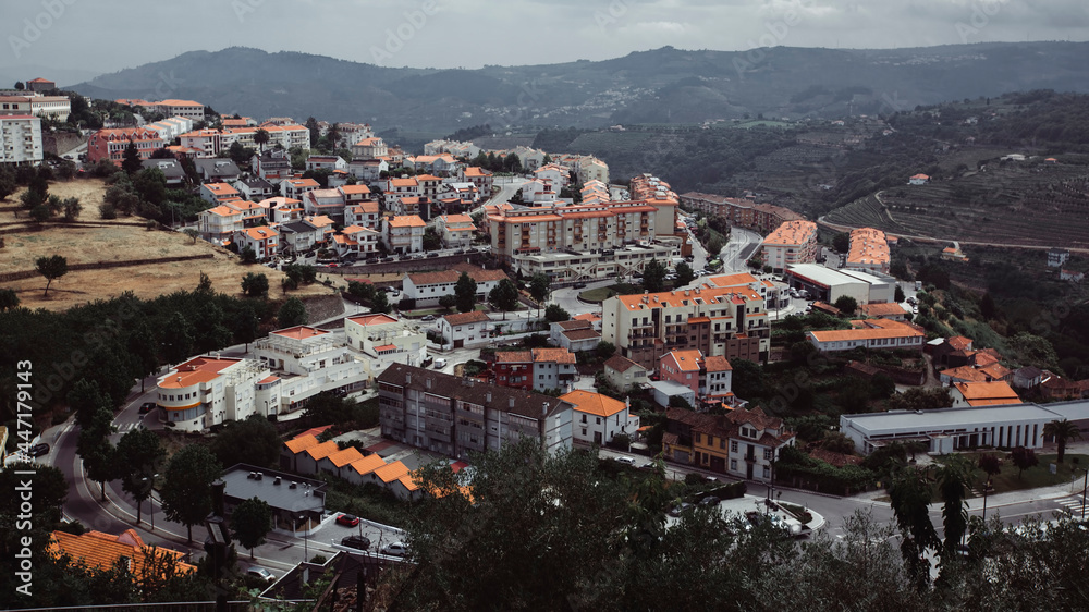 Top view of the Lamego city, north Portugal.