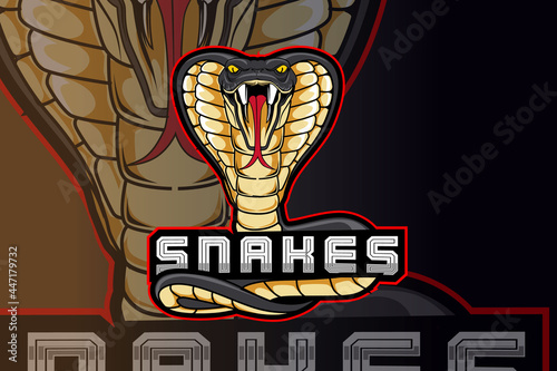 king cobra mascot logo vector