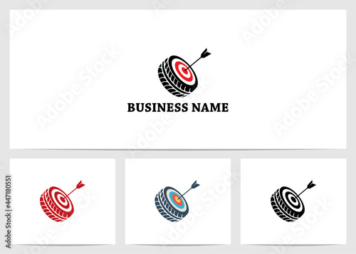 Tire As Arrow Target Logo Design