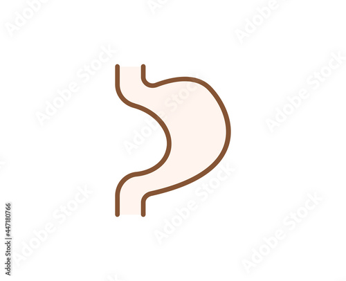 Stomach flat icon. Thin line signs for design logo  visit card  etc. Single high-quality outline symbol for web design or mobile app. Medical outline pictogram.