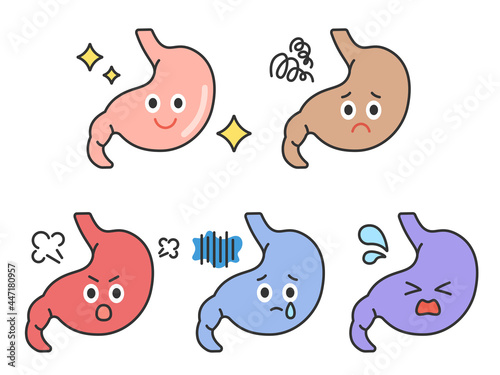 胃の健康状態を表したイラスト