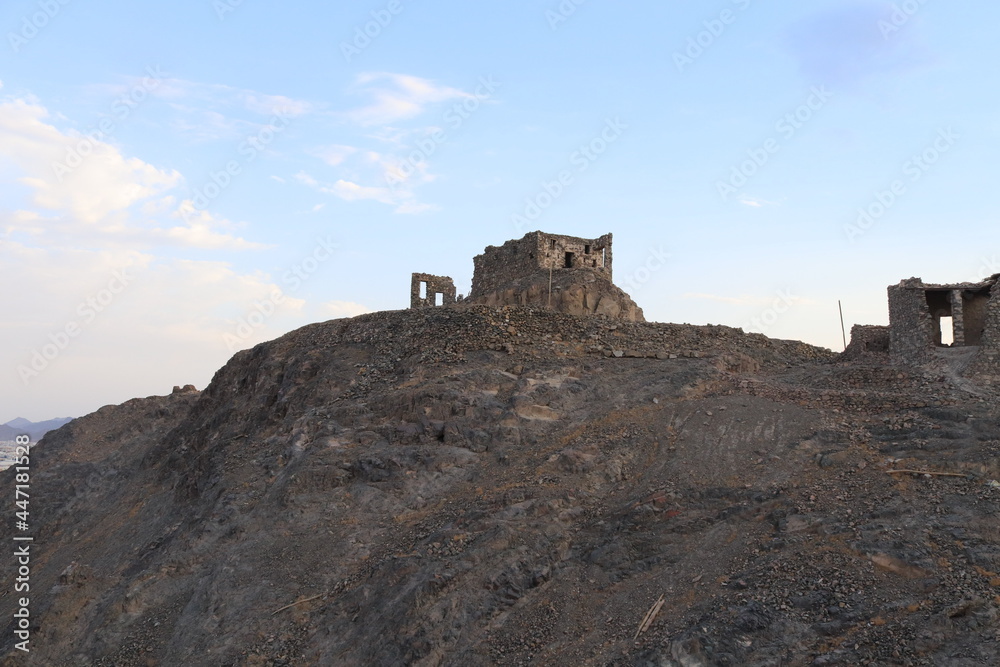 Town Madena in Saudi Arabia Mousqe sky Mountain