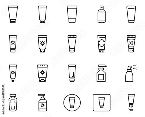 Sunscreen line icon