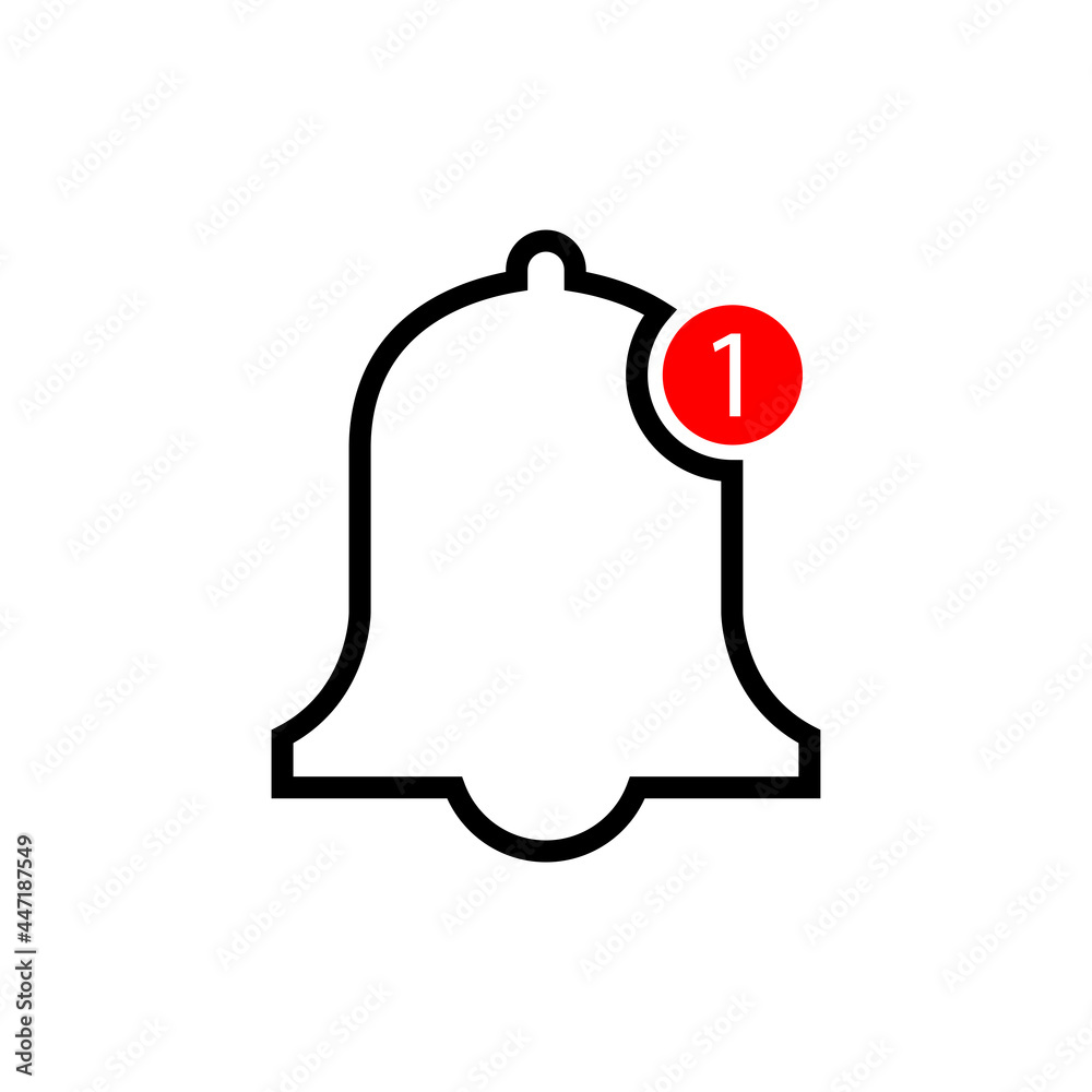 ring bell flat icon vector illustration