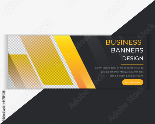 Digital marketing agency social media page cover and web banner template design.