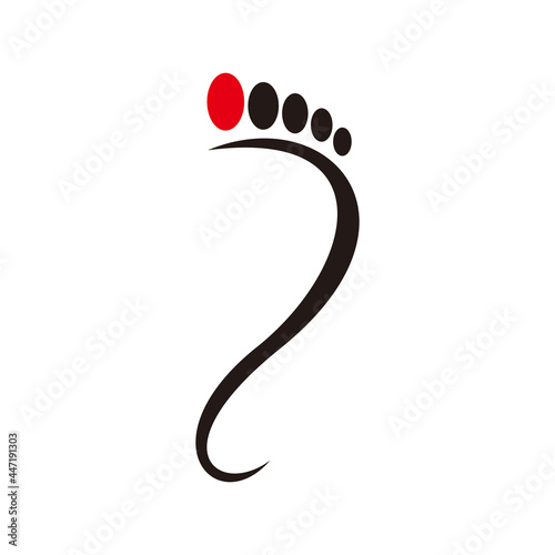 human foot logo icon design