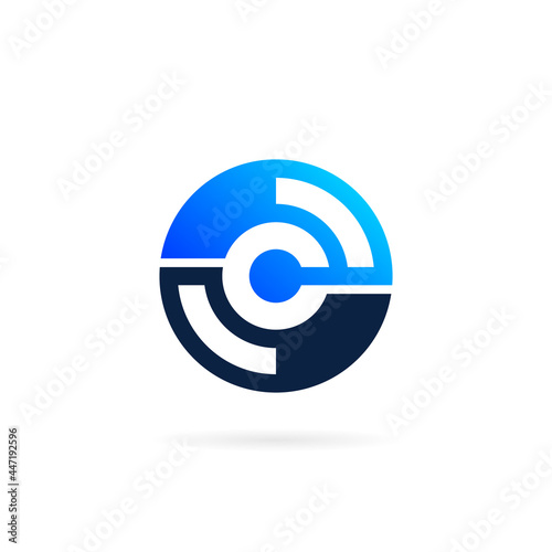 letter c crypto logo design