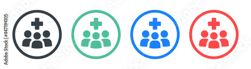 Medical team icon vector illustration. Healthcare concept