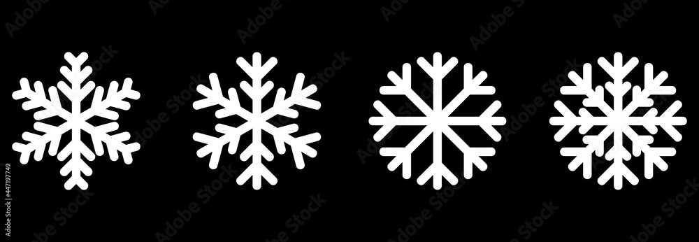 snowflake icon set vector sign symbol snowflake icon set vector sign symbol