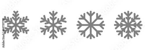 snowflake icon set vector sign symbol