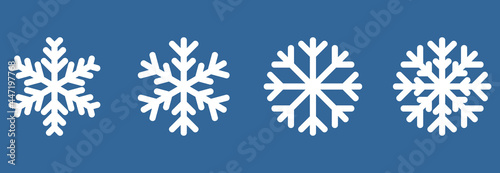 snowflake icon set vector sign symbol