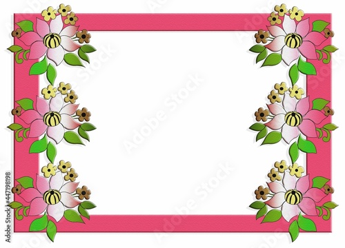 Photo frame.A creative composition with the image of graphic and geometric elements. Abstraction. Vintage design. Template for printing and laser cutting.