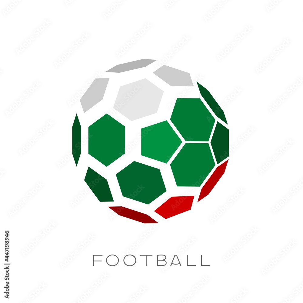 3D soccer ball with Bulgaria team flag.