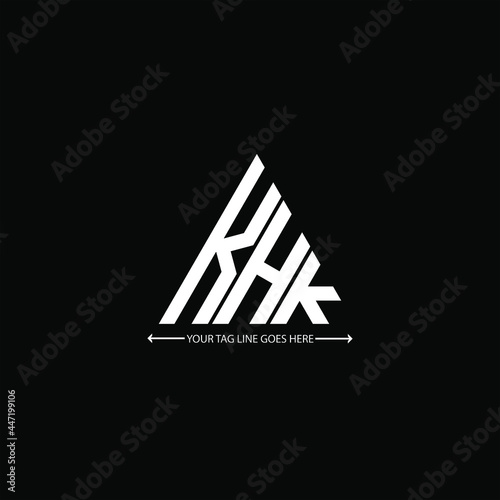 KHK letter logo creative design. KHK unique design
 photo