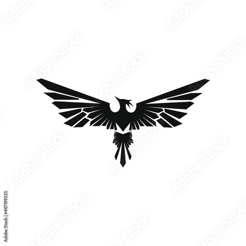 phoenix unique logo design vector template	