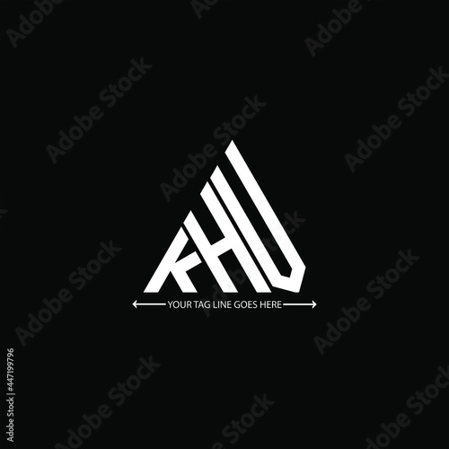 KHV letter logo creative design. KHV unique design
 photo