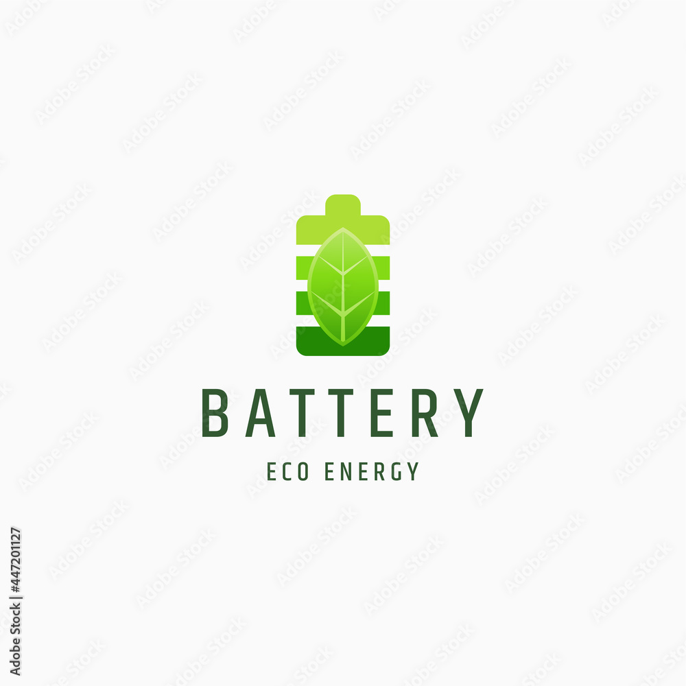 Battery and leaf eco nature energy logo icon design template vector Battery and leaf eco nature energy logo icon design template vector