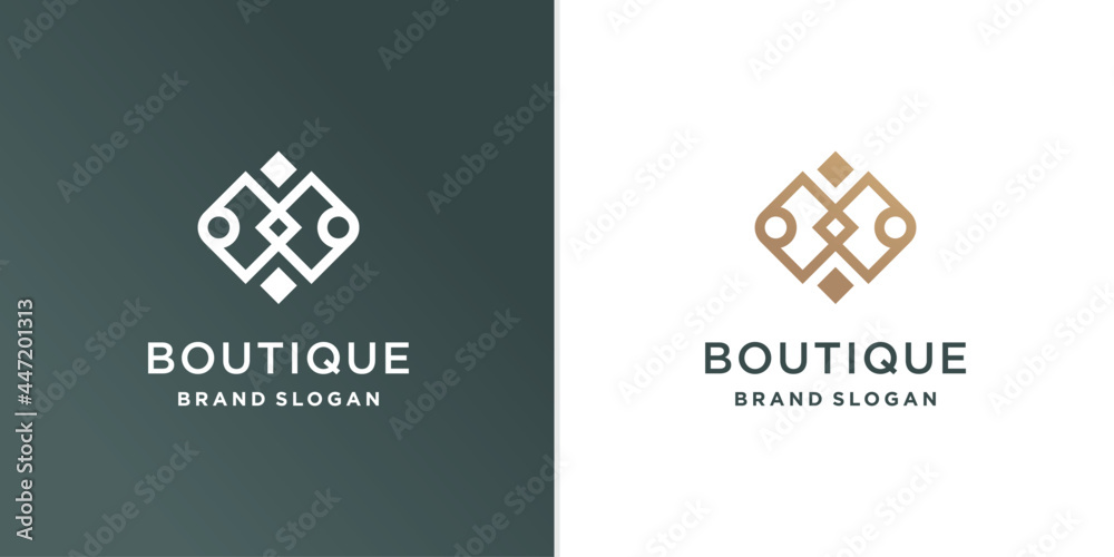 Fototapeta premium Boutique logo template with beauty line concept Premium Vector part 4