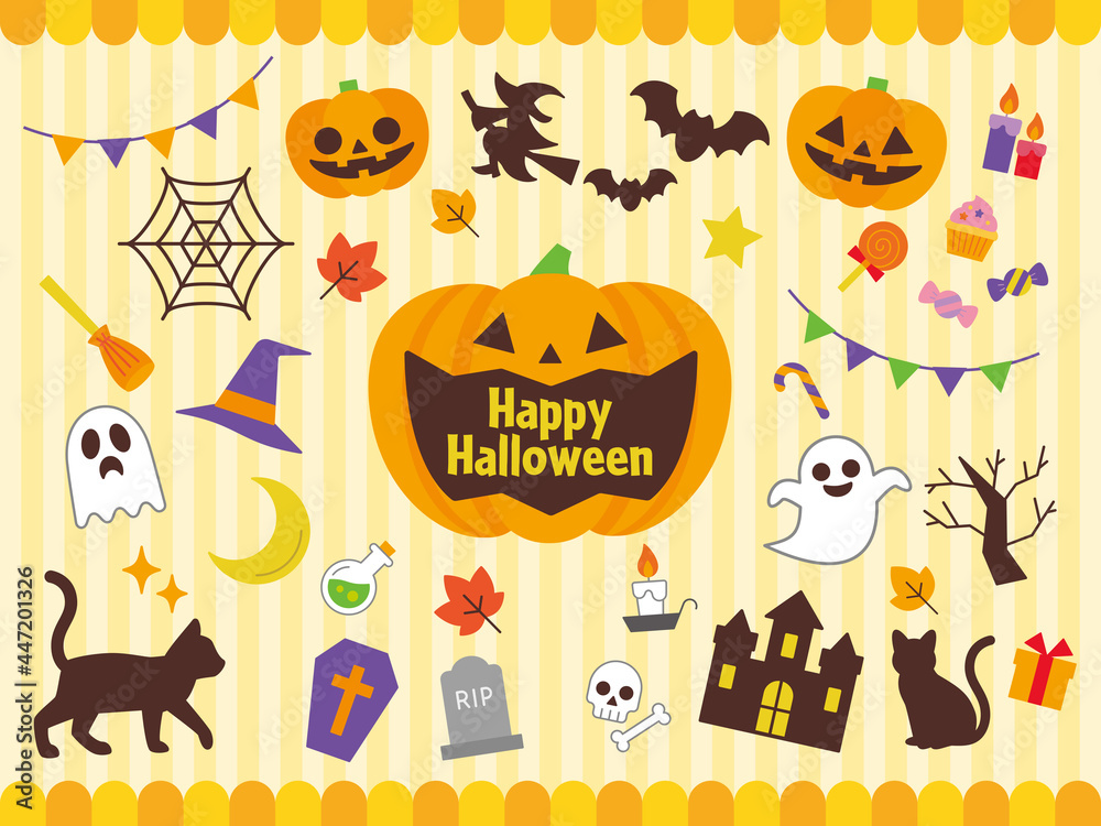 ハロウィンアイコンセット Halloween Icons Vector Art ハロウィンアイコンセット Halloween Icons Vector Art
