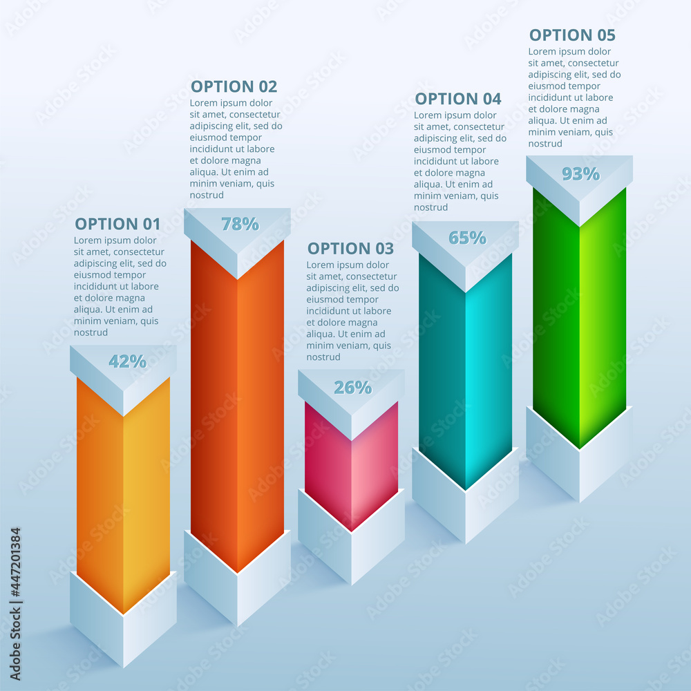 3D infographic design template and marketing icons 3D infographic design template and marketing icons
