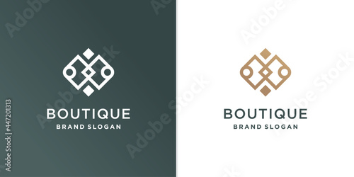 Boutique logo template with beauty line concept Premium Vector part 4