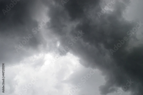 Dark clouds in the sky before a thunderstorm