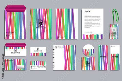 Complete set of business stationery template
