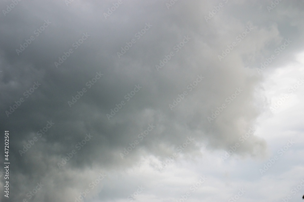 Dark clouds in the sky before a thunderstorm