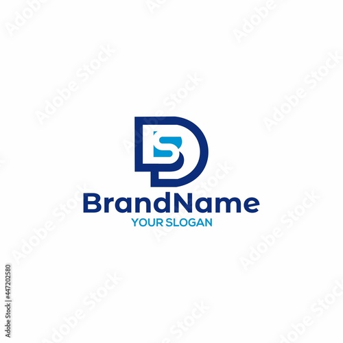 Letter D and S Logo Design Vector