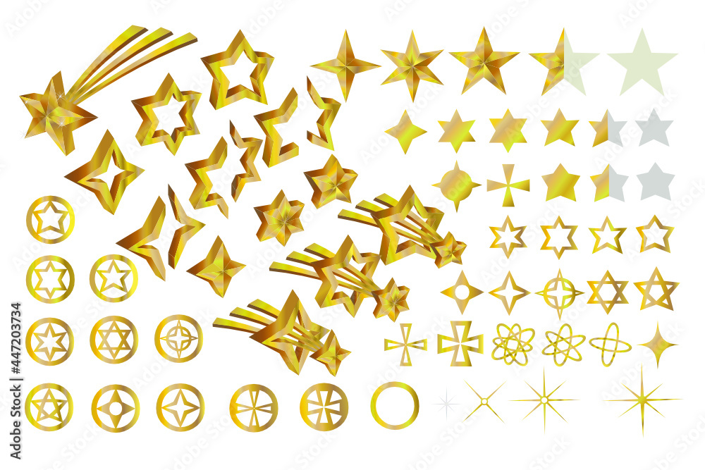 金色の星セットsvg 金色の星セットsvg