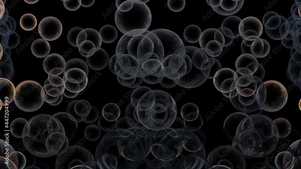 Funky Background. Bubbles Wiggle And Rise Up In The Air.