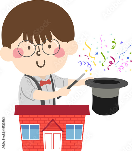 Kid Boy Magic Shop Hat Wand...