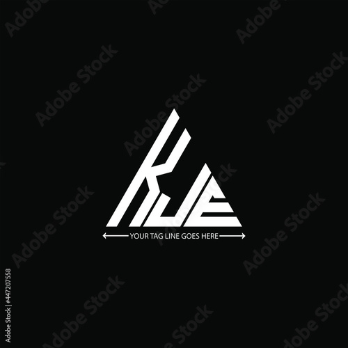 KJE letter logo creative design. KJE unique design
