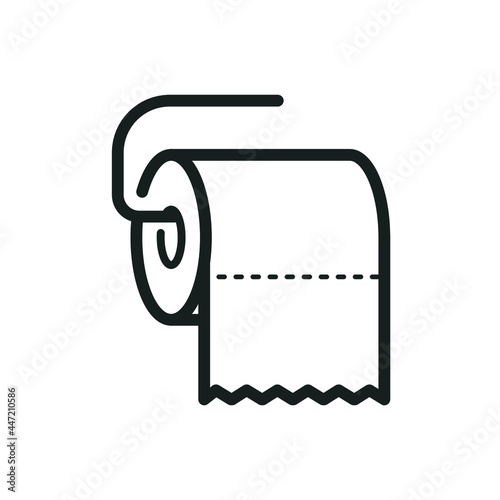 Toilet paper icon for bathroom