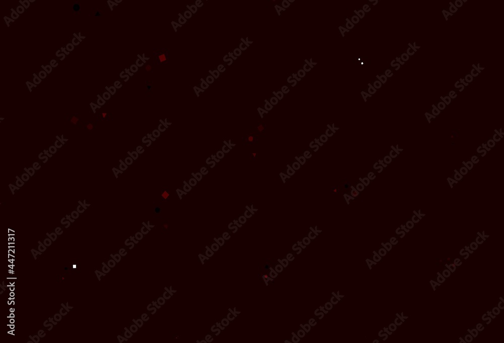 Light Red vector backdrop with lines, circles, rhombus.