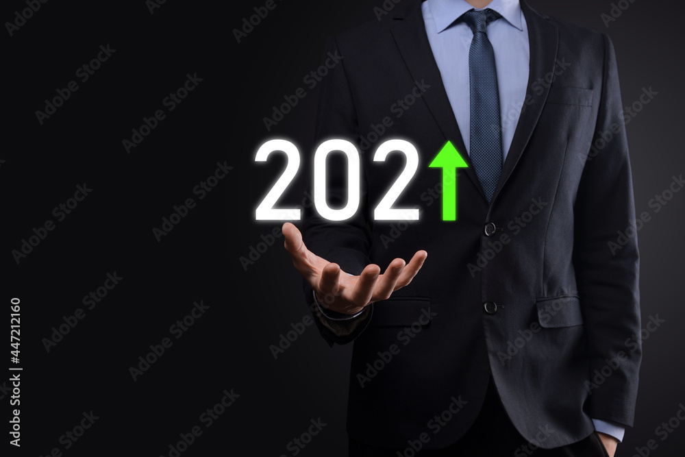 Plan business positive growth in year 2021 concept. Businessman plan and increase of positive indicators in his business, Growing up business concepts. Plan business positive growth in year 2021 concept. Businessman plan and increase of positive indicators in his business, Growing up business concepts.